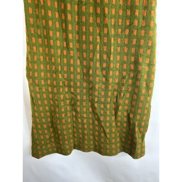 Vintage 60s Geometric Knit Sleeveless Sheath Dress Mod - Picture 4 of 7